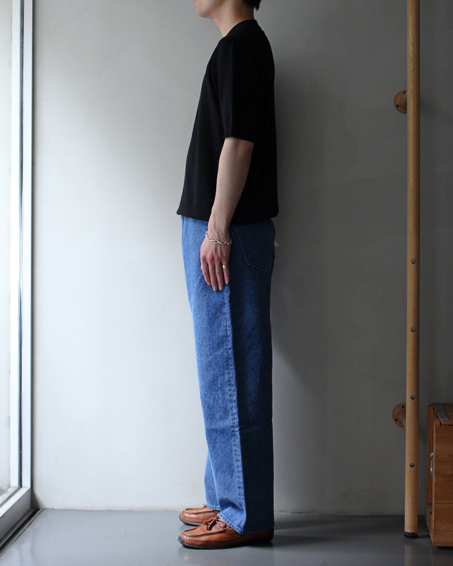 STABILIZER GNZ/lot.0-38(Washed waist overall) "indigo"