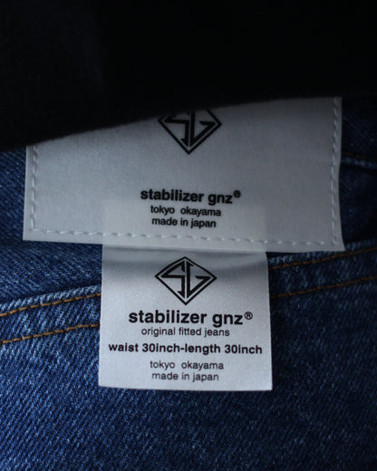 STABILIZER GNZ/lot.0-38(Washed waist overall) "indigo"