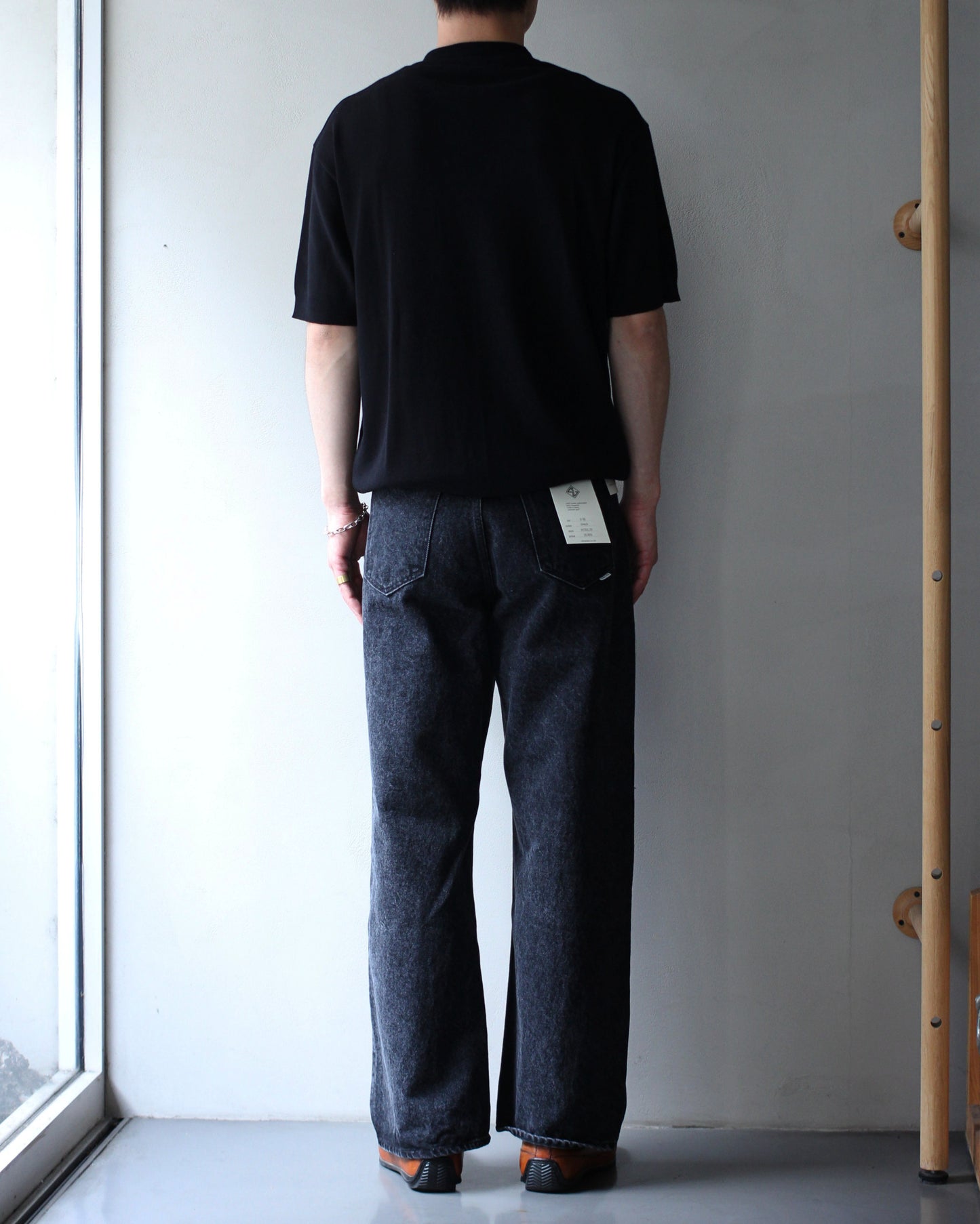 STABILIZER GNZ/lot.0-38(Washed waist overall) "black"