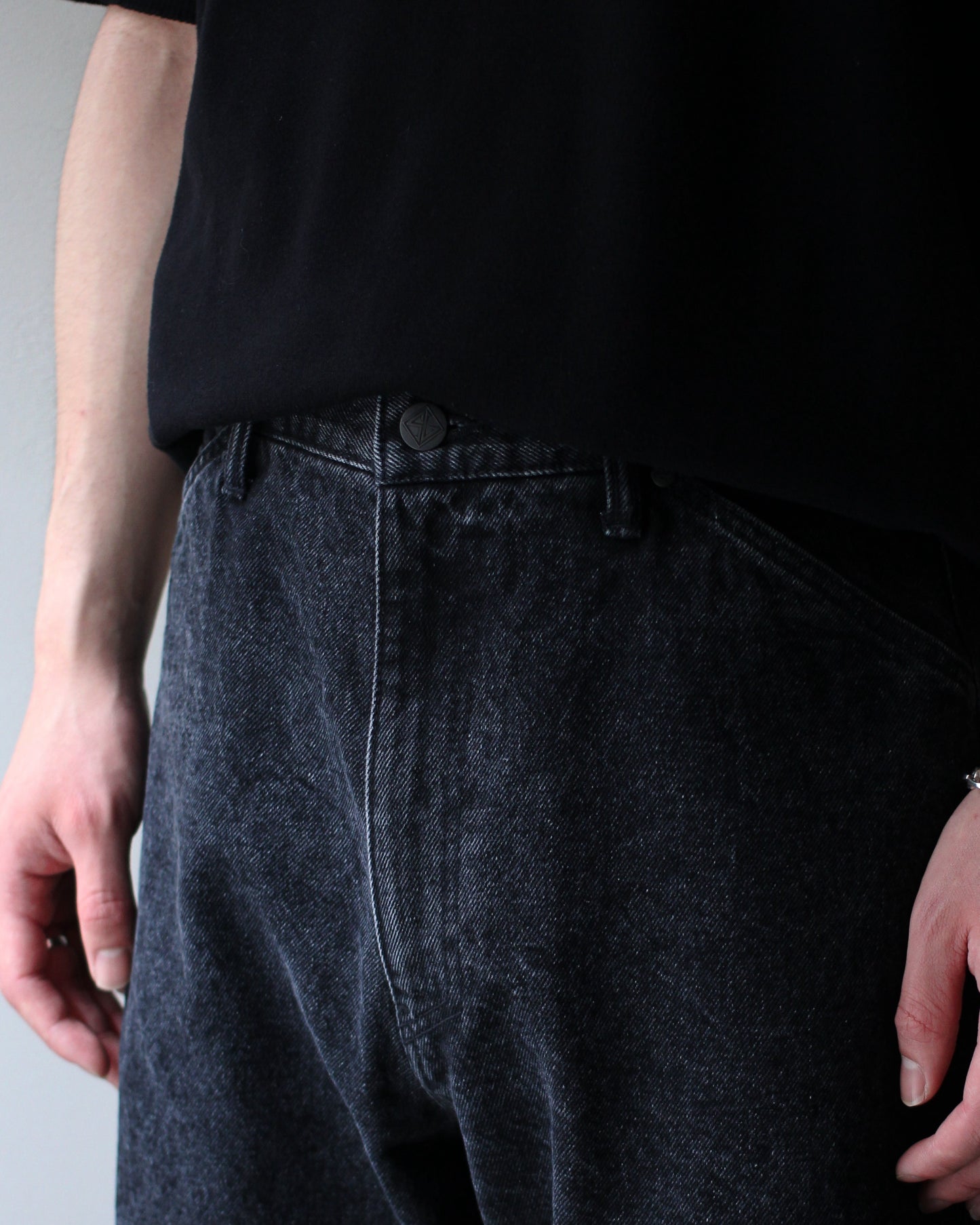 STABILIZER GNZ/lot.0-38(Washed waist overall) "black"