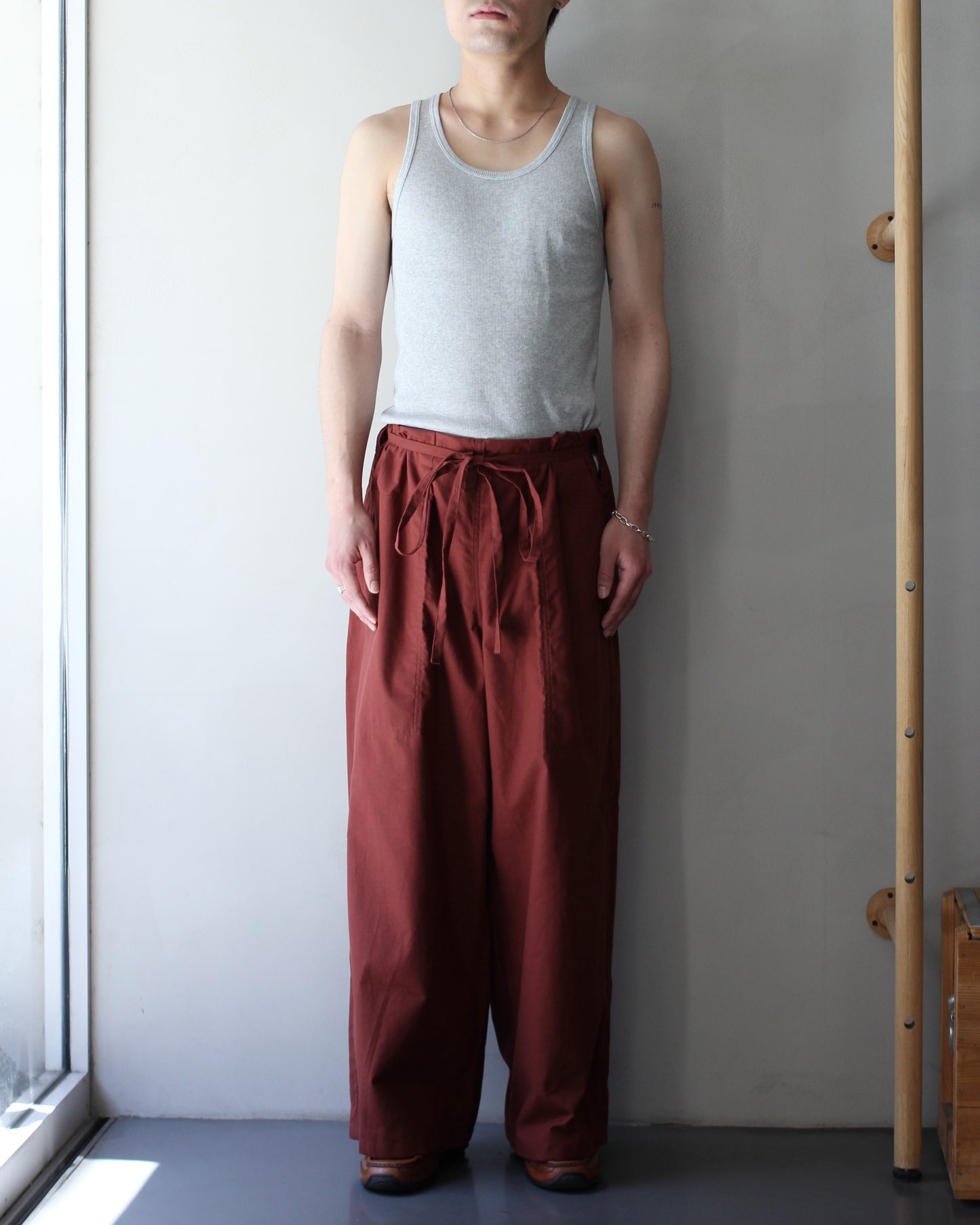 TUKI / 0198 sleeping pants "maroon"