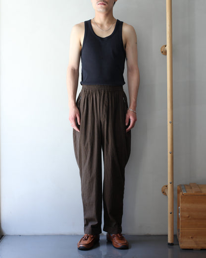 An Irrational Element/Wide Trouser "Brown Melange"