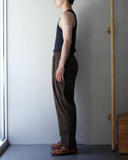 An Irrational Element/Wide Trouser "Brown Melange"