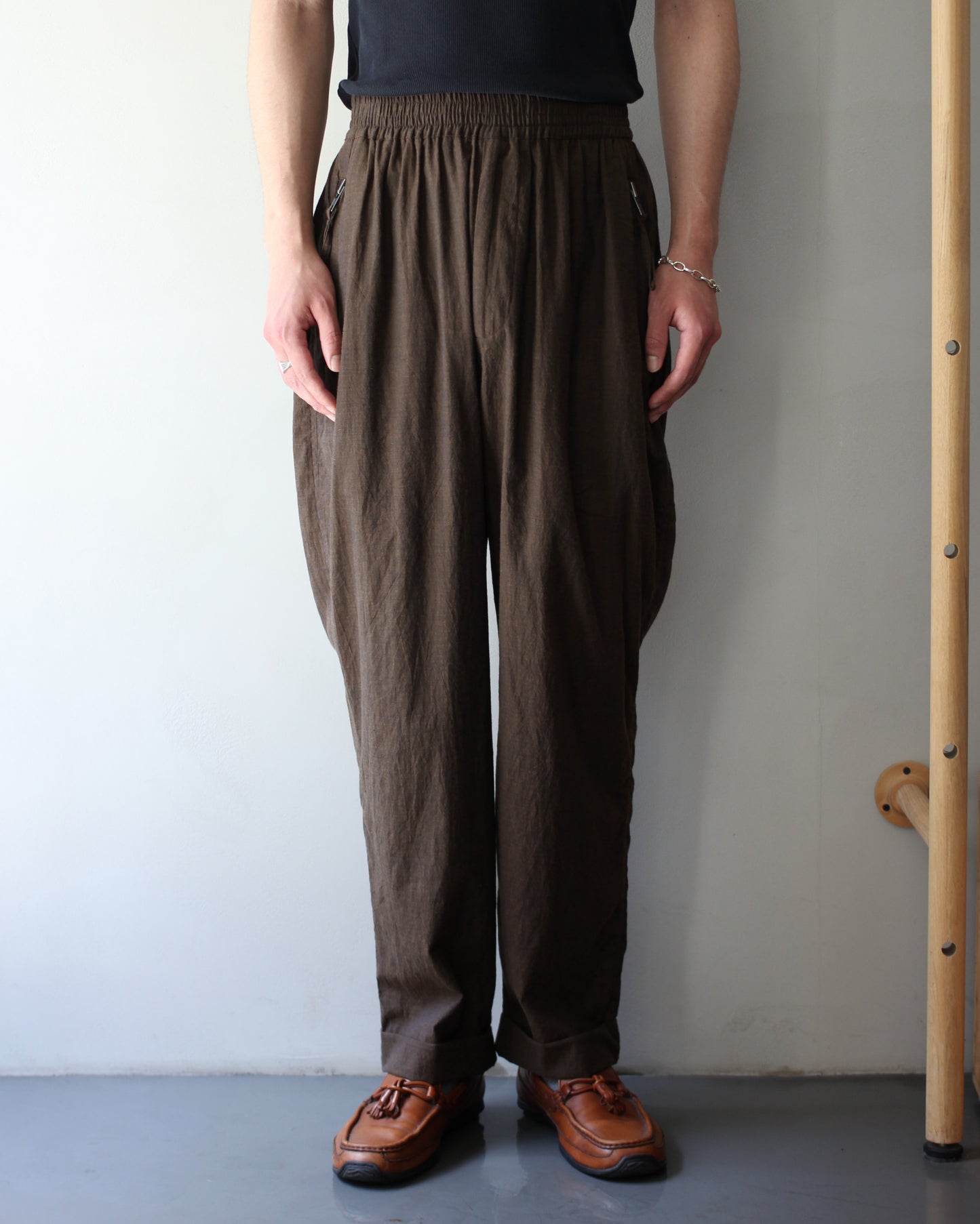 An Irrational Element/Wide Trouser "Brown Melange"