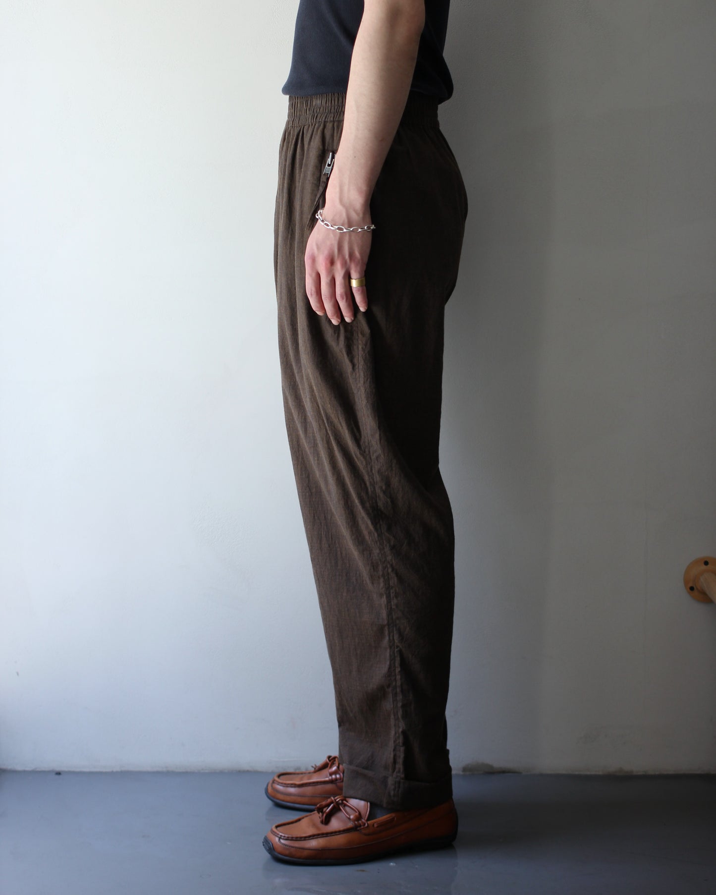 An Irrational Element/Wide Trouser "Brown Melange"