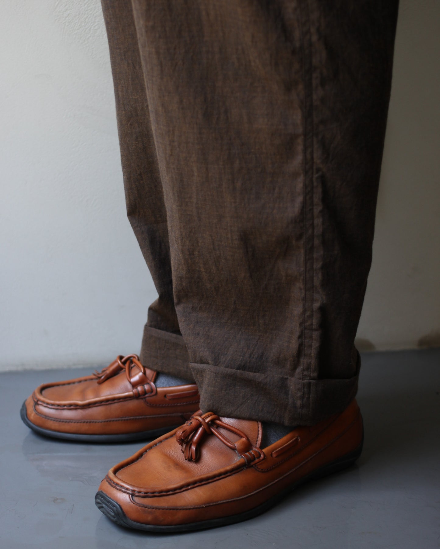 An Irrational Element/Wide Trouser "Brown Melange"
