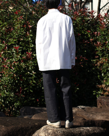 SOWBOW(蒼氓)/ONE PIECE COLLAR SHIRT（ワンピースカラーシャツ）"WHITE"