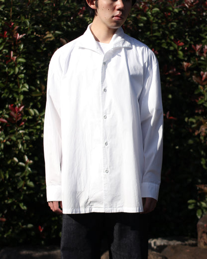 SOWBOW(蒼氓)/ONE PIECE COLLAR SHIRT（ワンピースカラーシャツ）"WHITE"