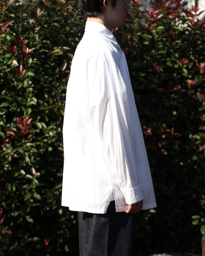 SOWBOW(蒼氓)/ONE PIECE COLLAR SHIRT（ワンピースカラーシャツ）"WHITE"