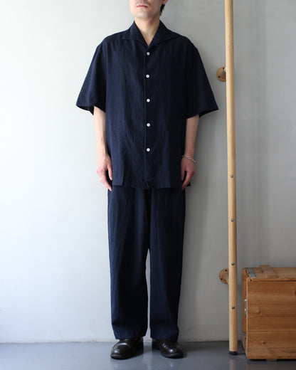 exclusive / SOWBOW(蒼氓)/(A) ONE PIECE COLLAR S/S "LI/C HOUNDSTOOTH" "BLACK×NAVY"