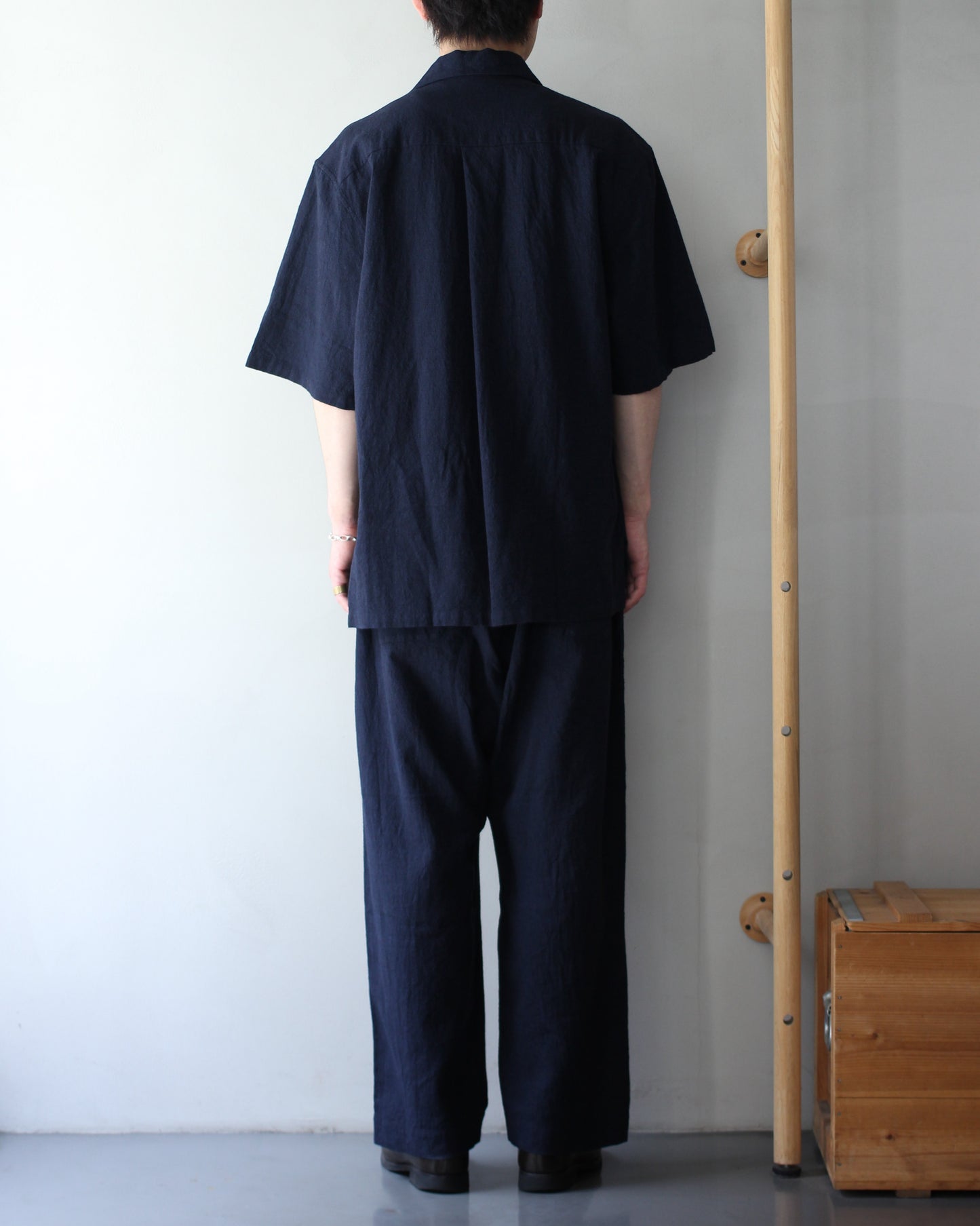 exclusive / SOWBOW(蒼氓)/(A) ONE PIECE COLLAR S/S "LI/C HOUNDSTOOTH" "BLACK×NAVY"