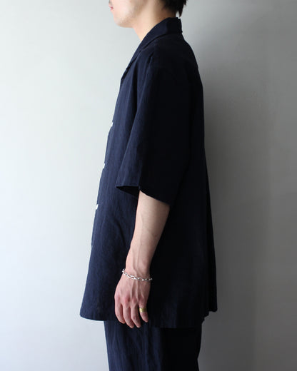 exclusive / SOWBOW(蒼氓)/(A) ONE PIECE COLLAR S/S "LI/C HOUNDSTOOTH" "BLACK×NAVY"