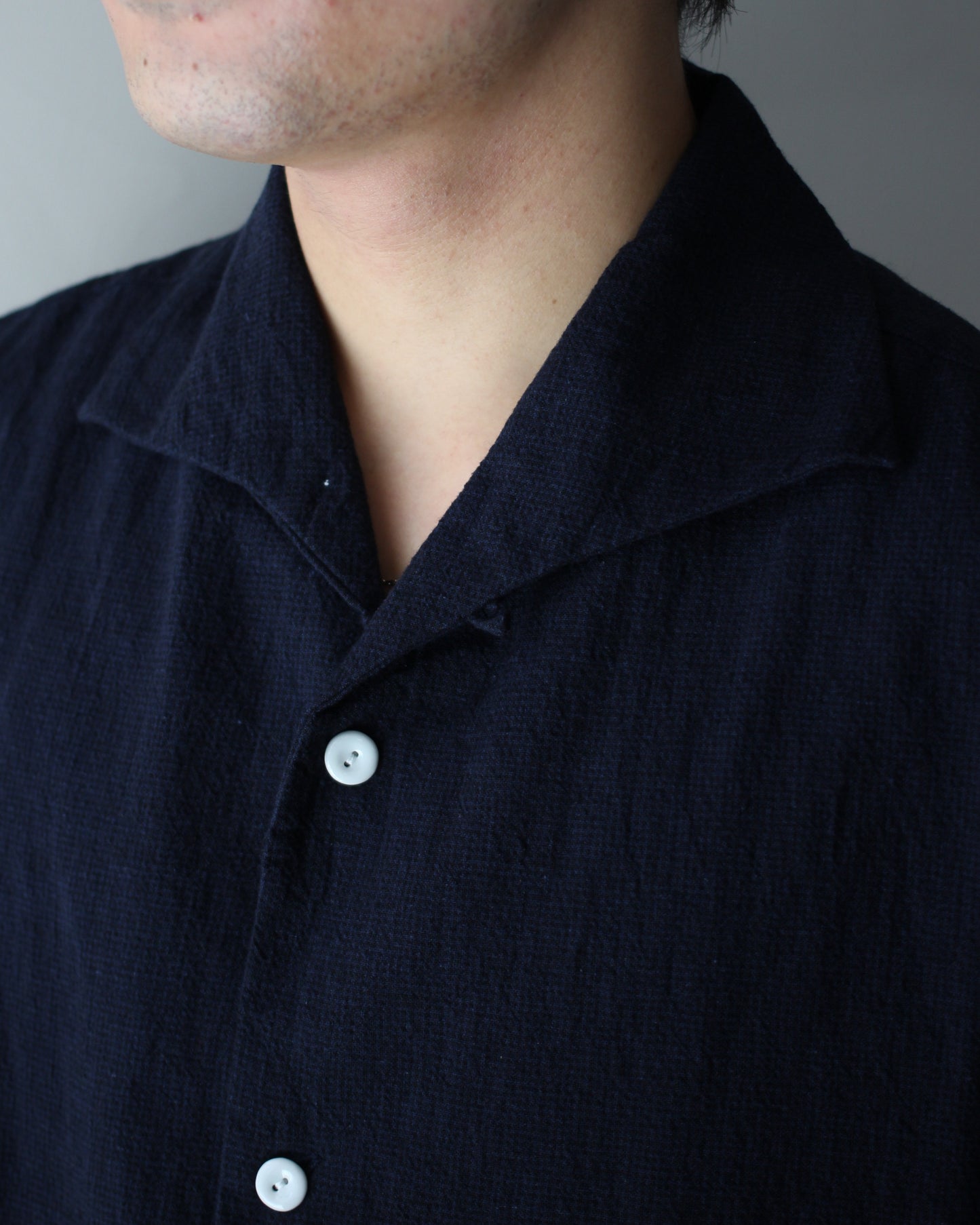 exclusive / SOWBOW(蒼氓)/(A) ONE PIECE COLLAR S/S "LI/C HOUNDSTOOTH" "BLACK×NAVY"