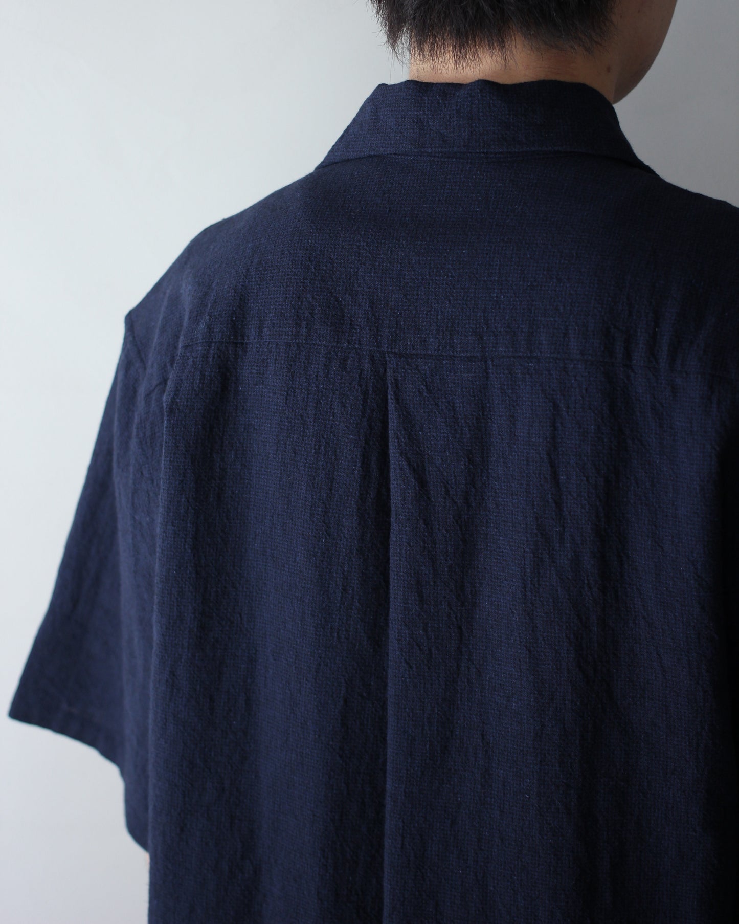 exclusive / SOWBOW(蒼氓)/(A) ONE PIECE COLLAR S/S "LI/C HOUNDSTOOTH" "BLACK×NAVY"