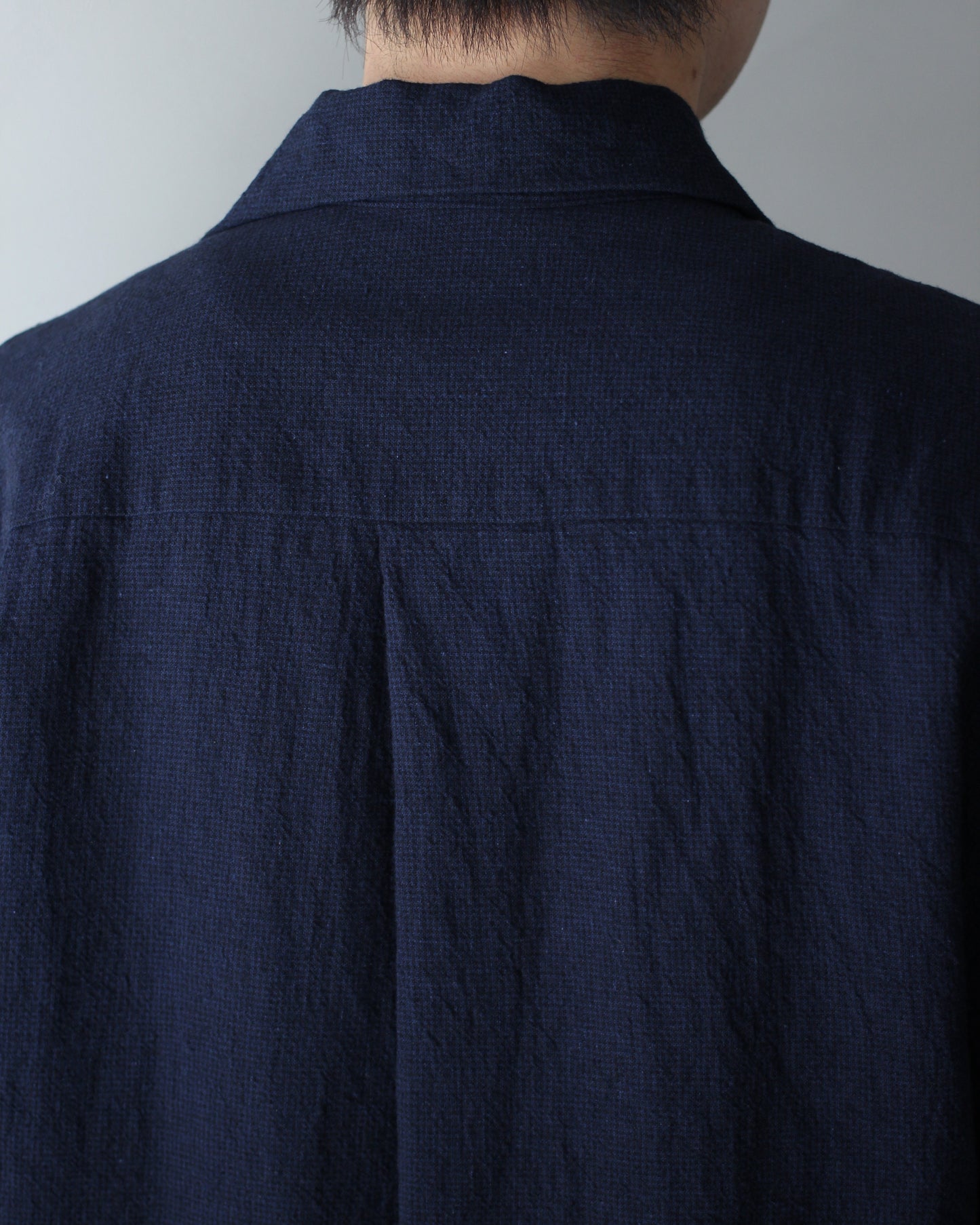 exclusive / SOWBOW(蒼氓)/(A) ONE PIECE COLLAR S/S "LI/C HOUNDSTOOTH" "BLACK×NAVY"