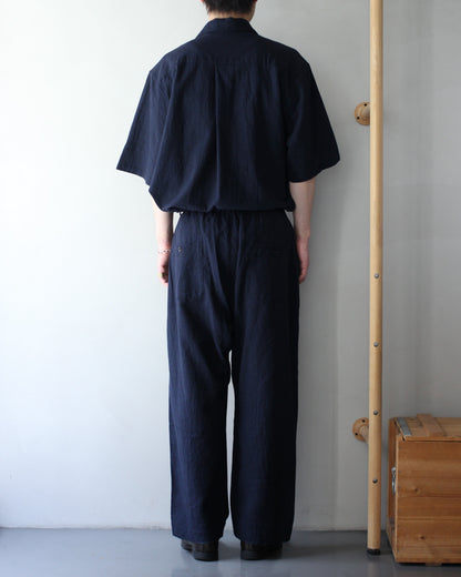exclusive / SOWBOW(蒼氓)/(A) ONE PIECE COLLAR S/S "LI/C HOUNDSTOOTH" "BLACK×NAVY"