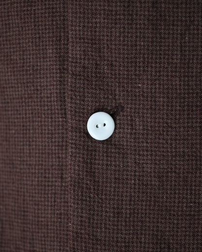 exclusive / SOWBOW(蒼氓)/(A) ONE PIECE COLLAR S/S "LI/C HOUNDSTOOTH" "BROWN×GREEN "