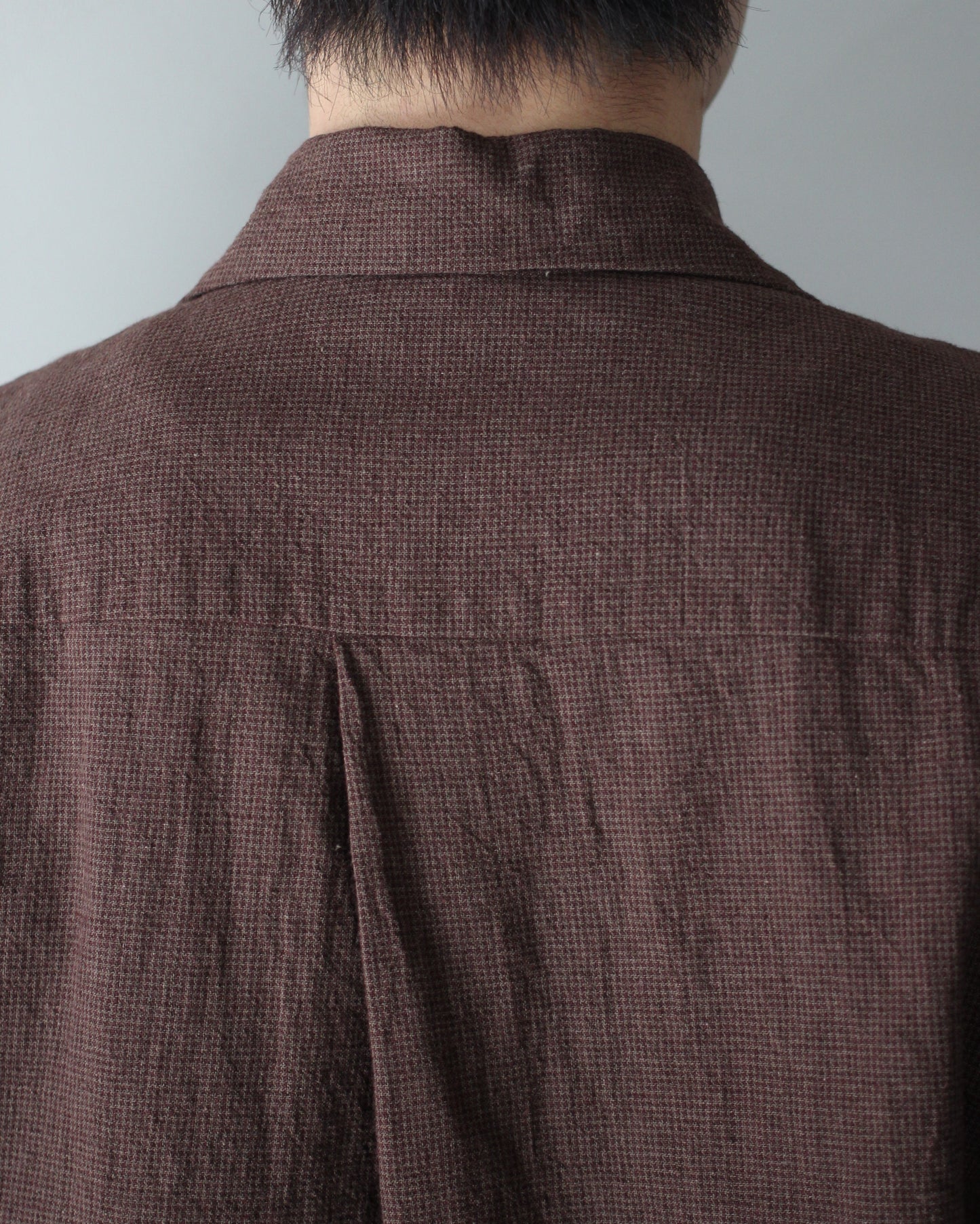 exclusive / SOWBOW(蒼氓)/(A) ONE PIECE COLLAR S/S "LI/C HOUNDSTOOTH" "BROWN×GREEN "