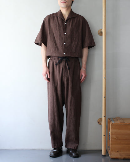 exclusive / SOWBOW(蒼氓)/(A) ONE PIECE COLLAR S/S "LI/C HOUNDSTOOTH" "BROWN×GREEN "