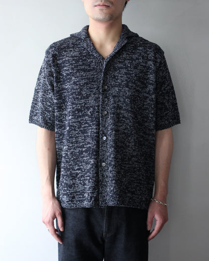 Yonetomi / GIMA SLUB MOKU KNIT S/T "NAVYxWHITE"