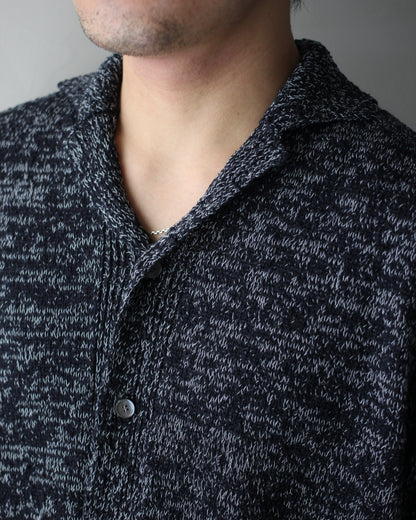 Yonetomi / GIMA SLUB MOKU KNIT S/T "NAVYxWHITE"