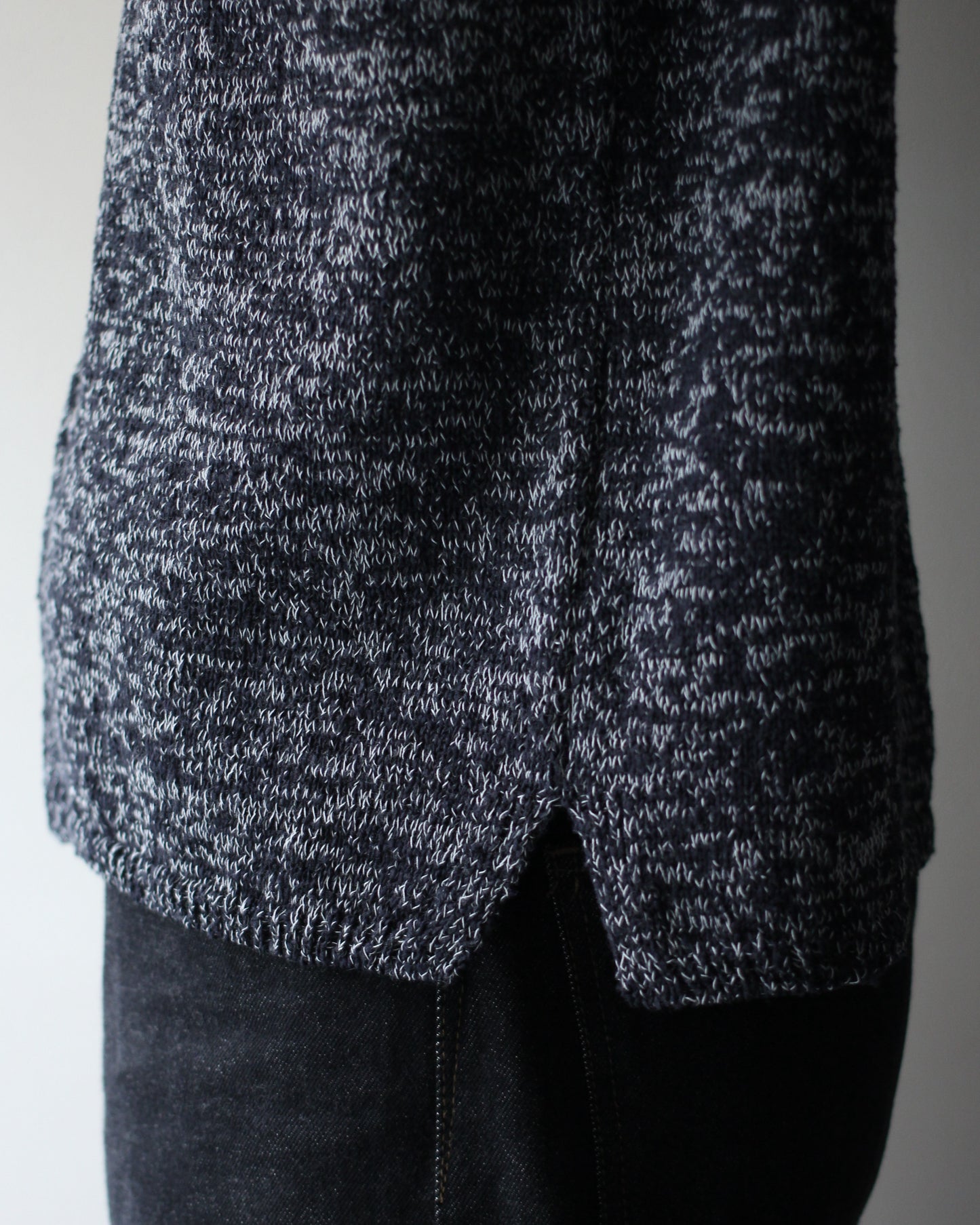 Yonetomi / GIMA SLUB MOKU KNIT S/T "NAVYxWHITE"