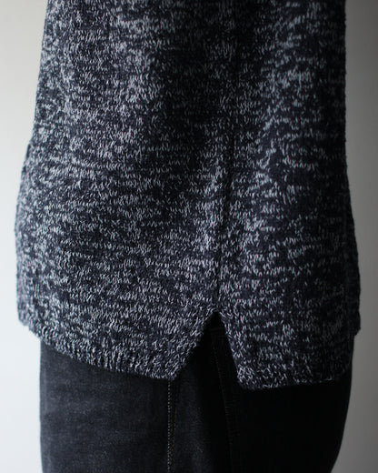 Yonetomi / GIMA SLUB MOKU KNIT S/T "NAVYxWHITE"