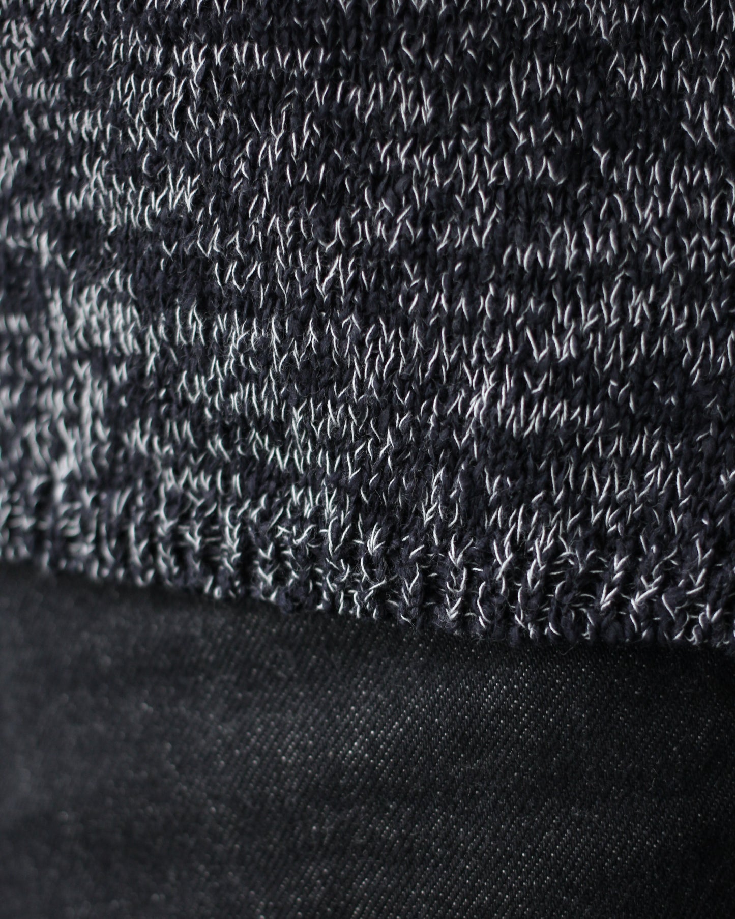Yonetomi / GIMA SLUB MOKU KNIT S/T "NAVYxWHITE"