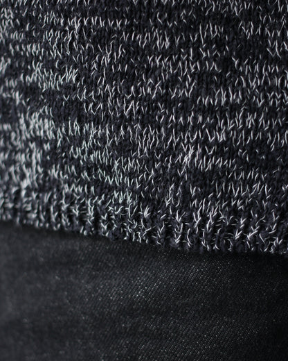 Yonetomi / GIMA SLUB MOKU KNIT S/T "NAVYxWHITE"