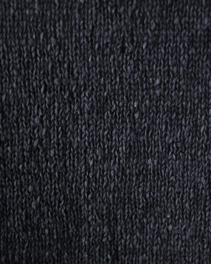 Yonetomi / GIMA SLUB MOKU KNIT S/T "NAVYx BLACK"