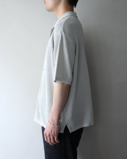 Yonetomi / COTTON SUKASHI KNIT SHIRT