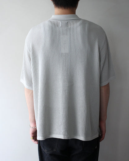 Yonetomi / COTTON SUKASHI KNIT SHIRT