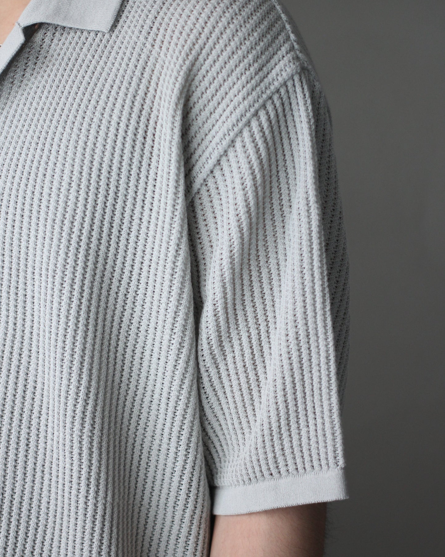 Yonetomi / COTTON SUKASHI KNIT SHIRT