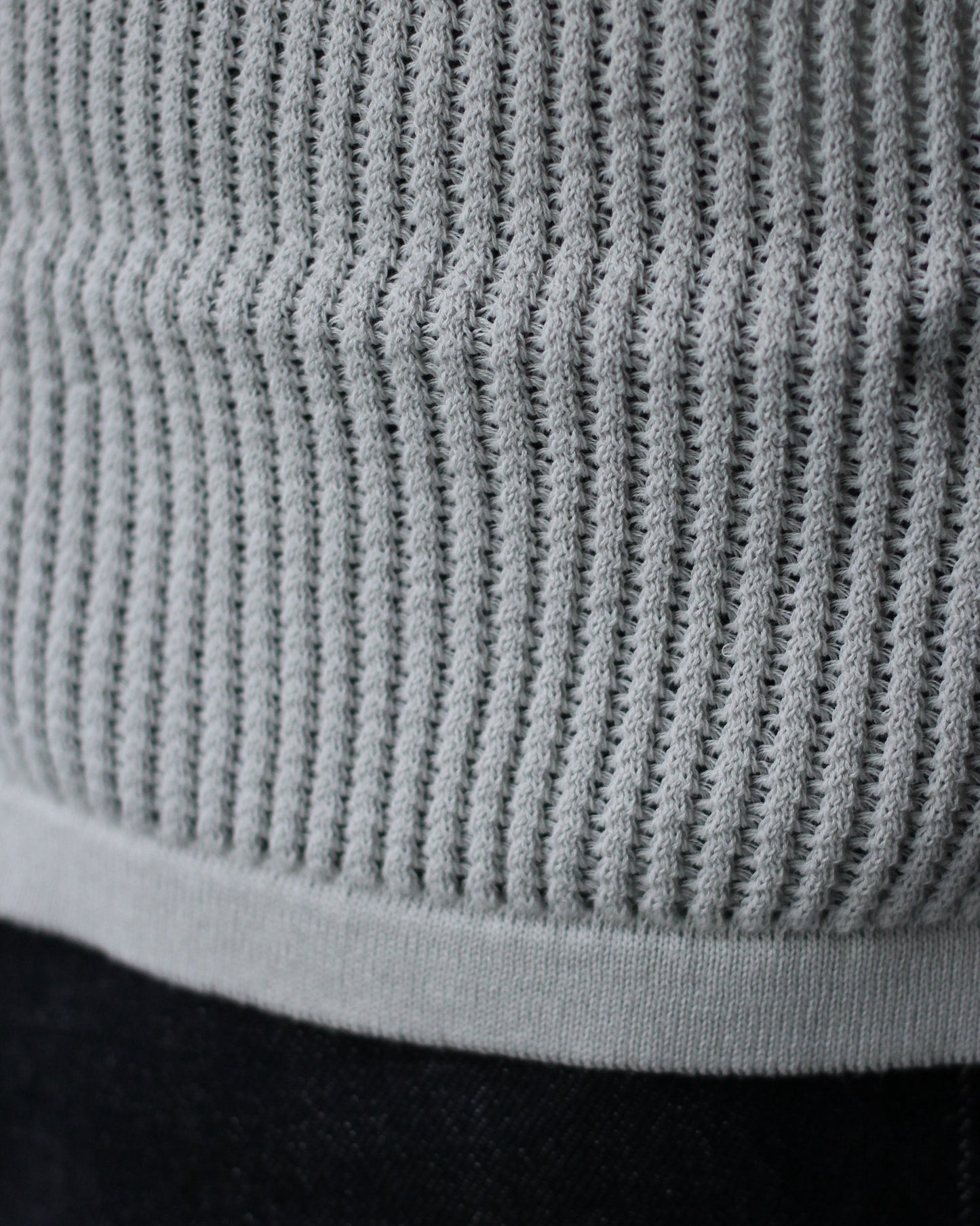 Yonetomi / COTTON SUKASHI KNIT SHIRT