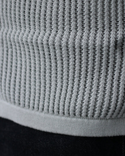 Yonetomi / COTTON SUKASHI KNIT SHIRT