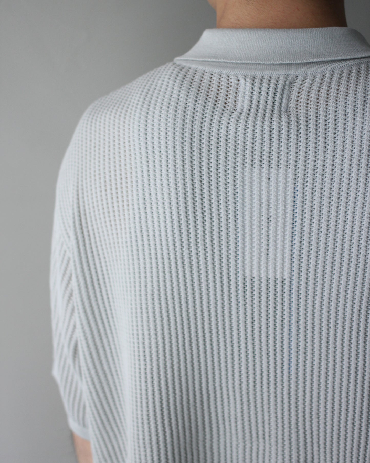 Yonetomi / COTTON SUKASHI KNIT SHIRT
