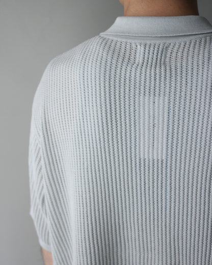 Yonetomi / COTTON SUKASHI KNIT SHIRT