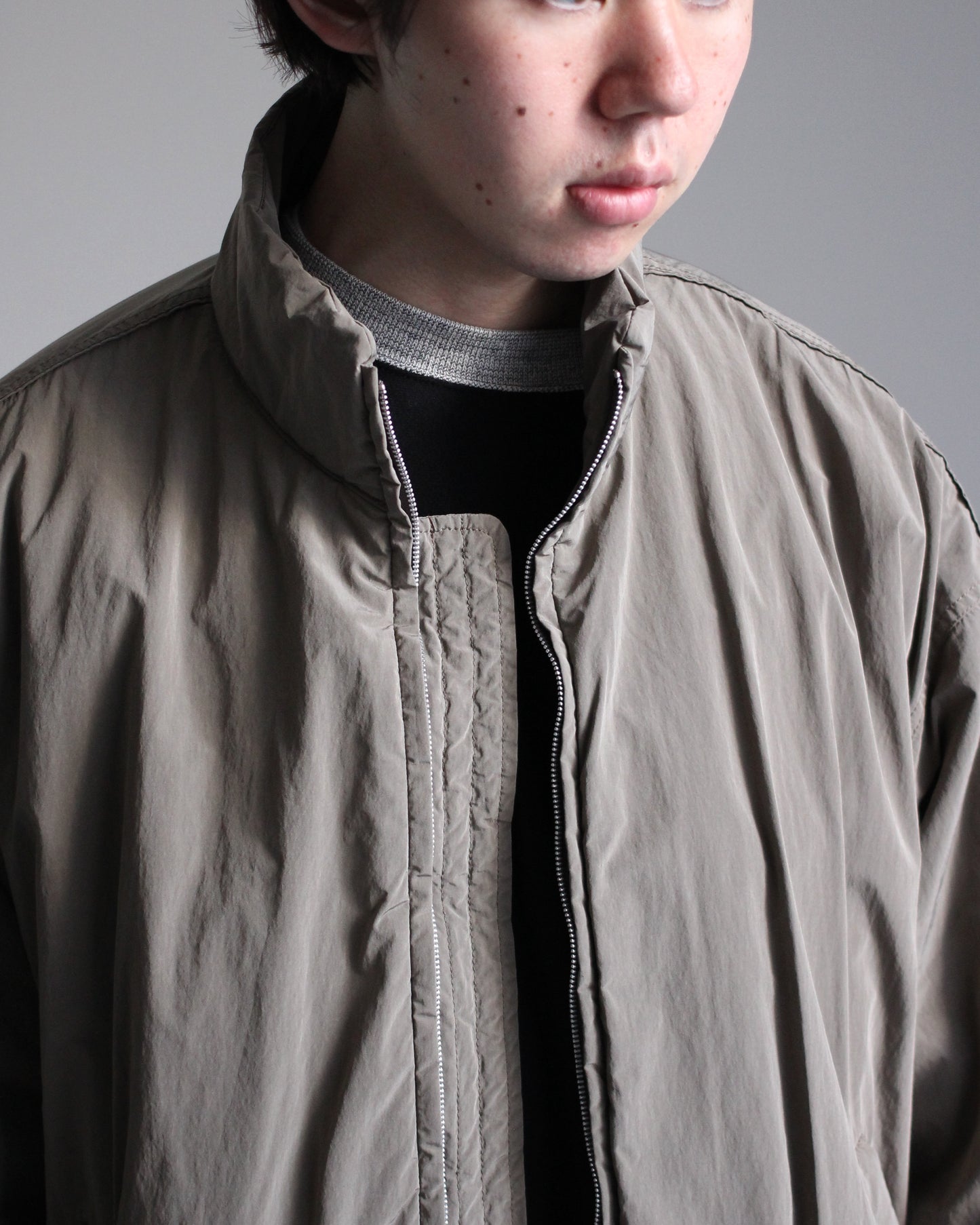 ssstein/Windproof Nylon Padded Jacket "TAUPE"