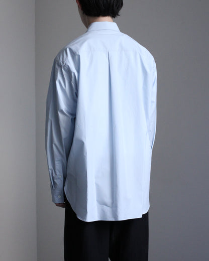 ssstein/Oversized Regular Collar Shirts"OFF BLUE"