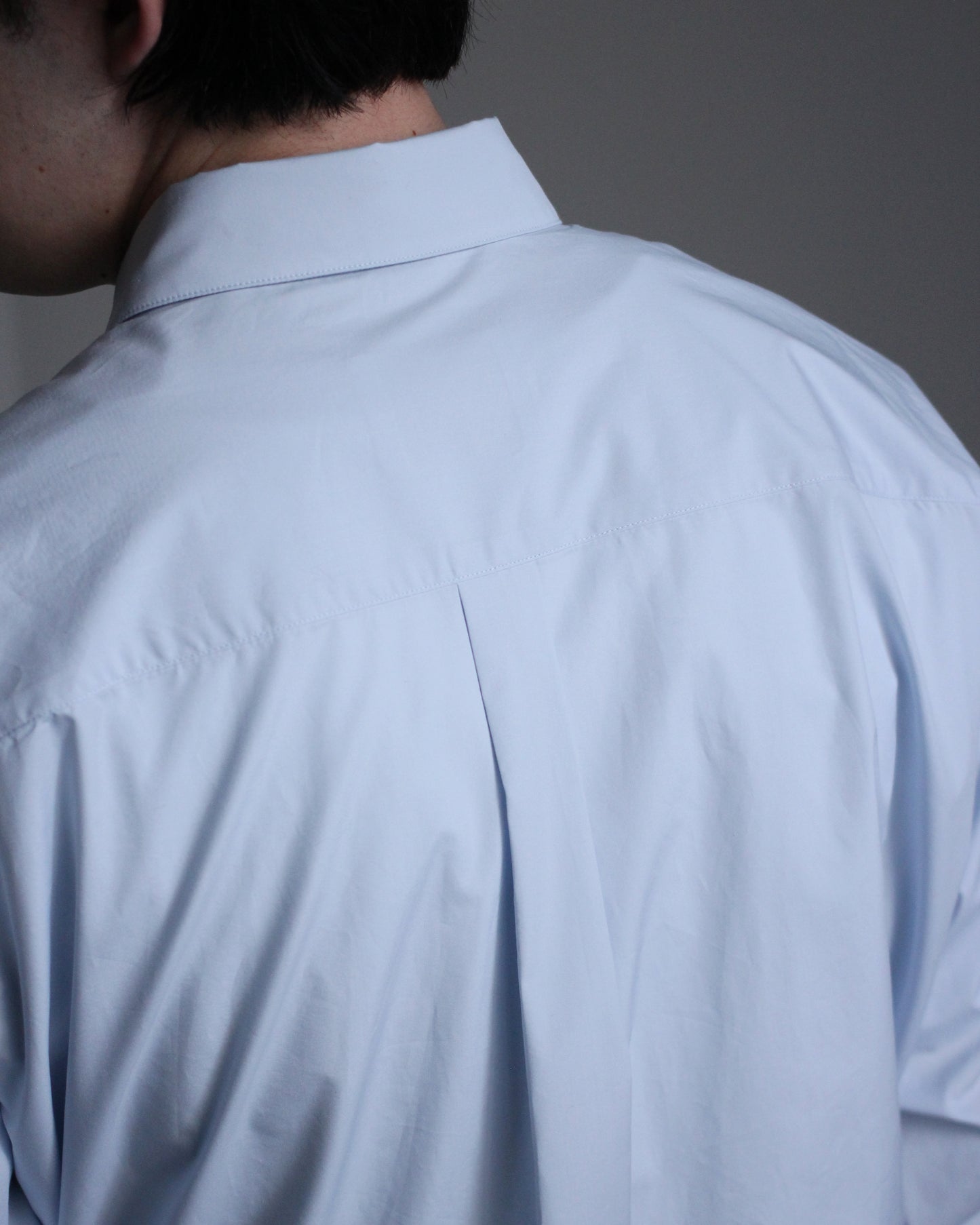 ssstein/Oversized Regular Collar Shirts"OFF BLUE"