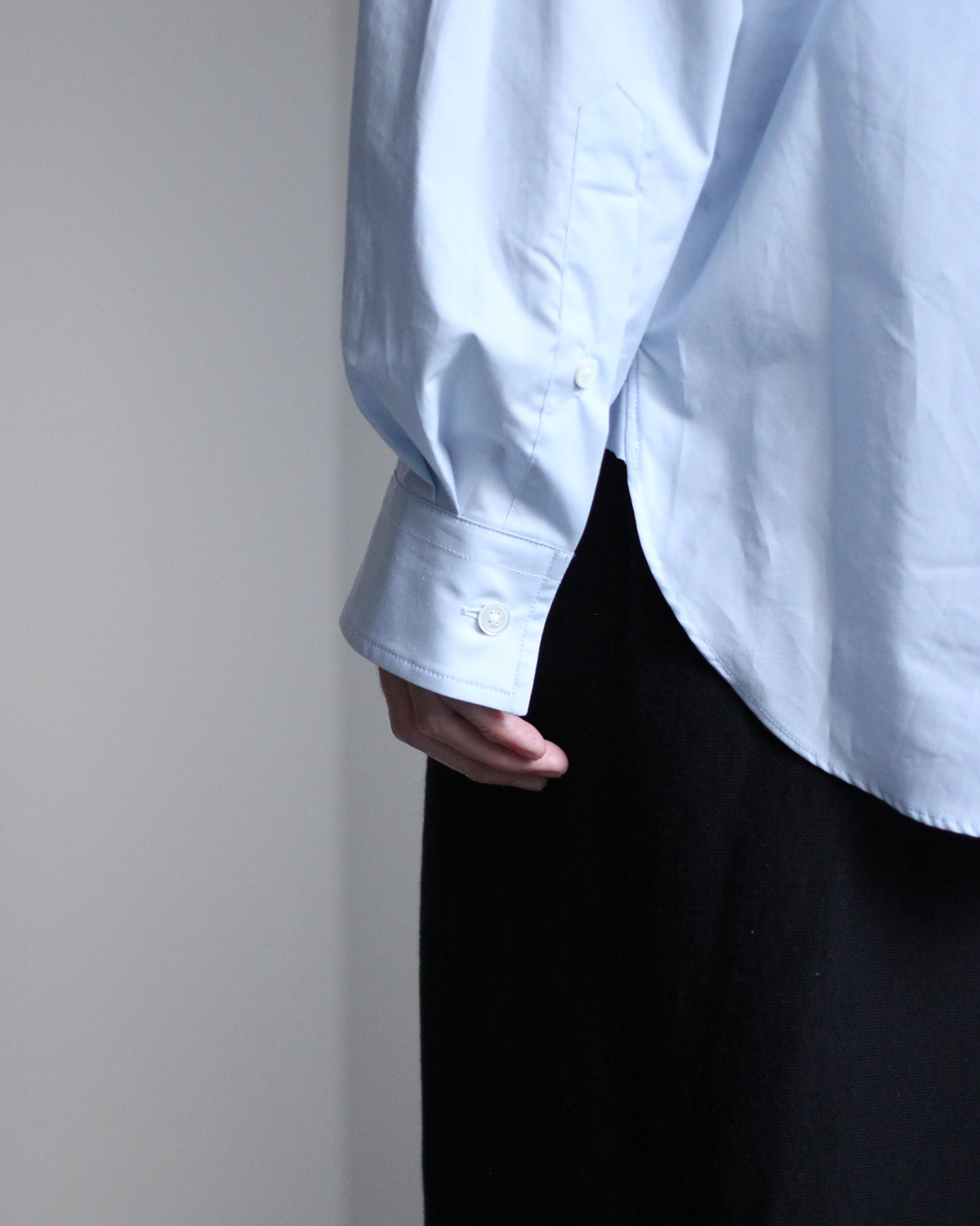 ssstein/Oversized Regular Collar Shirts"OFF BLUE"