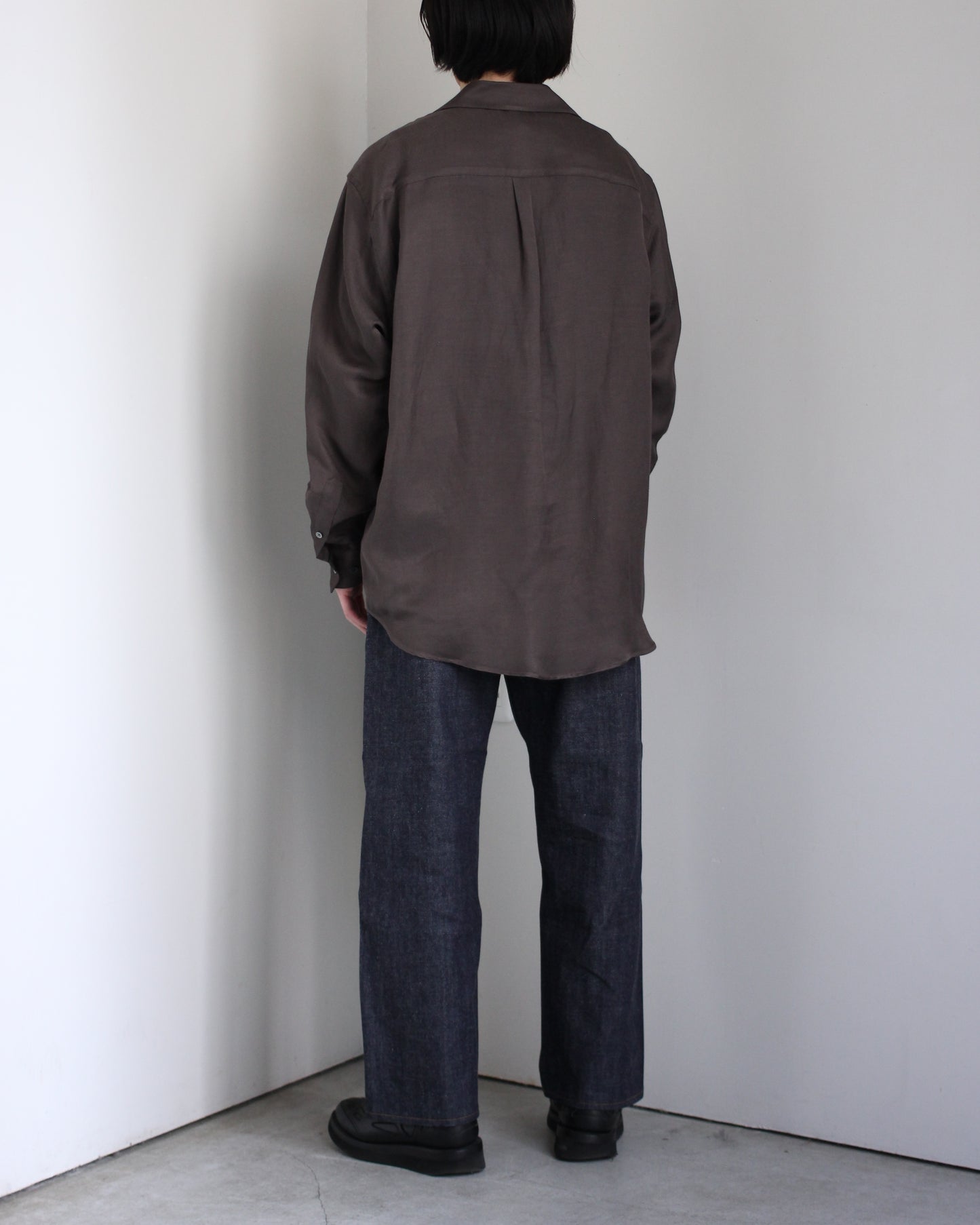 ssstein/Vis/Li Twill Oversized Skipper Shirts"KHAKI"