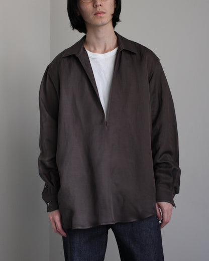 ssstein/Vis/Li Twill Oversized Skipper Shirts"KHAKI"