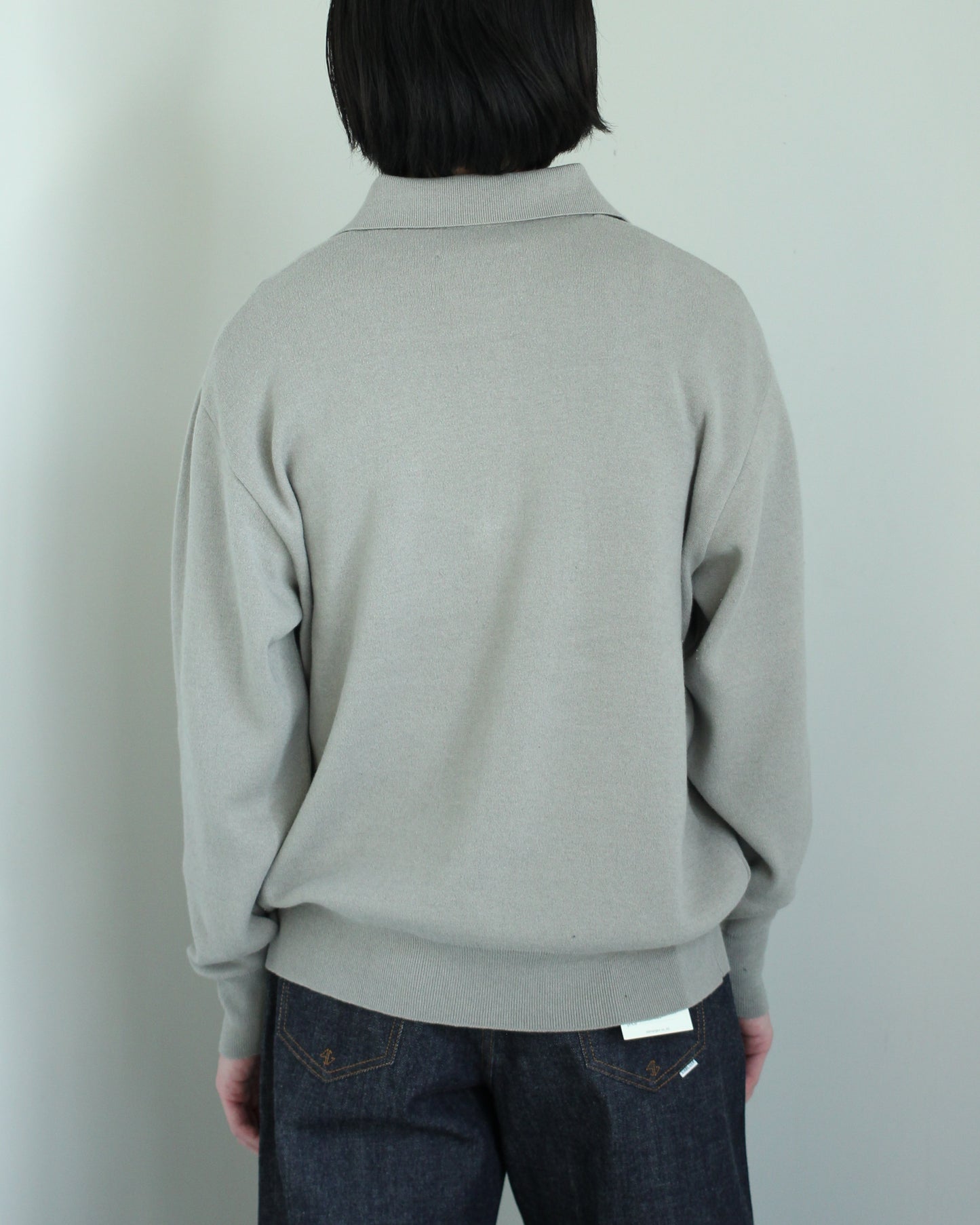 ssstein/Cotton Cashmere Knit Skipper LS"TAUPE"