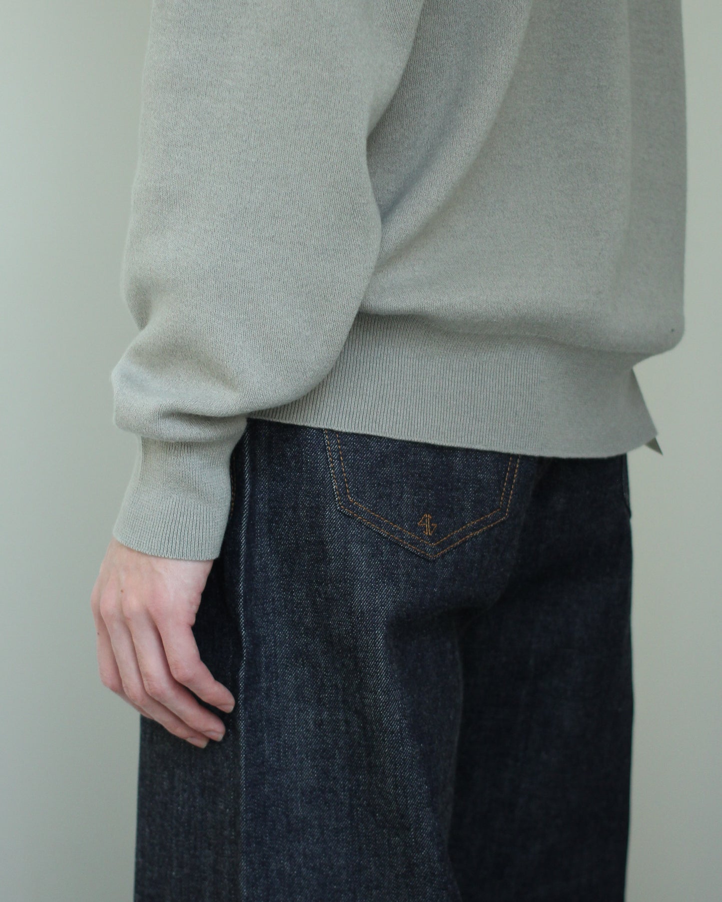 ssstein/Cotton Cashmere Knit Skipper LS"TAUPE"