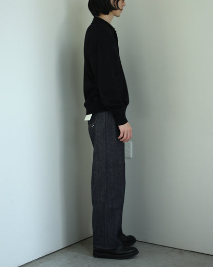 ssstein/Cotton Cashmere Knit Skipper LS"BLACK"