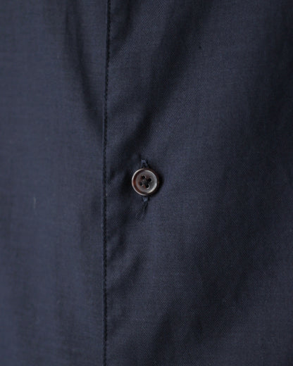 ULTERIOR/SILKY SOFT TWILL SHARK COLLAR SHIRT "NAVY"
