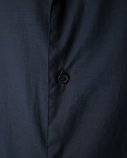 ULTERIOR/SILKY SOFT TWILL SHARK COLLAR SHIRT "NAVY"