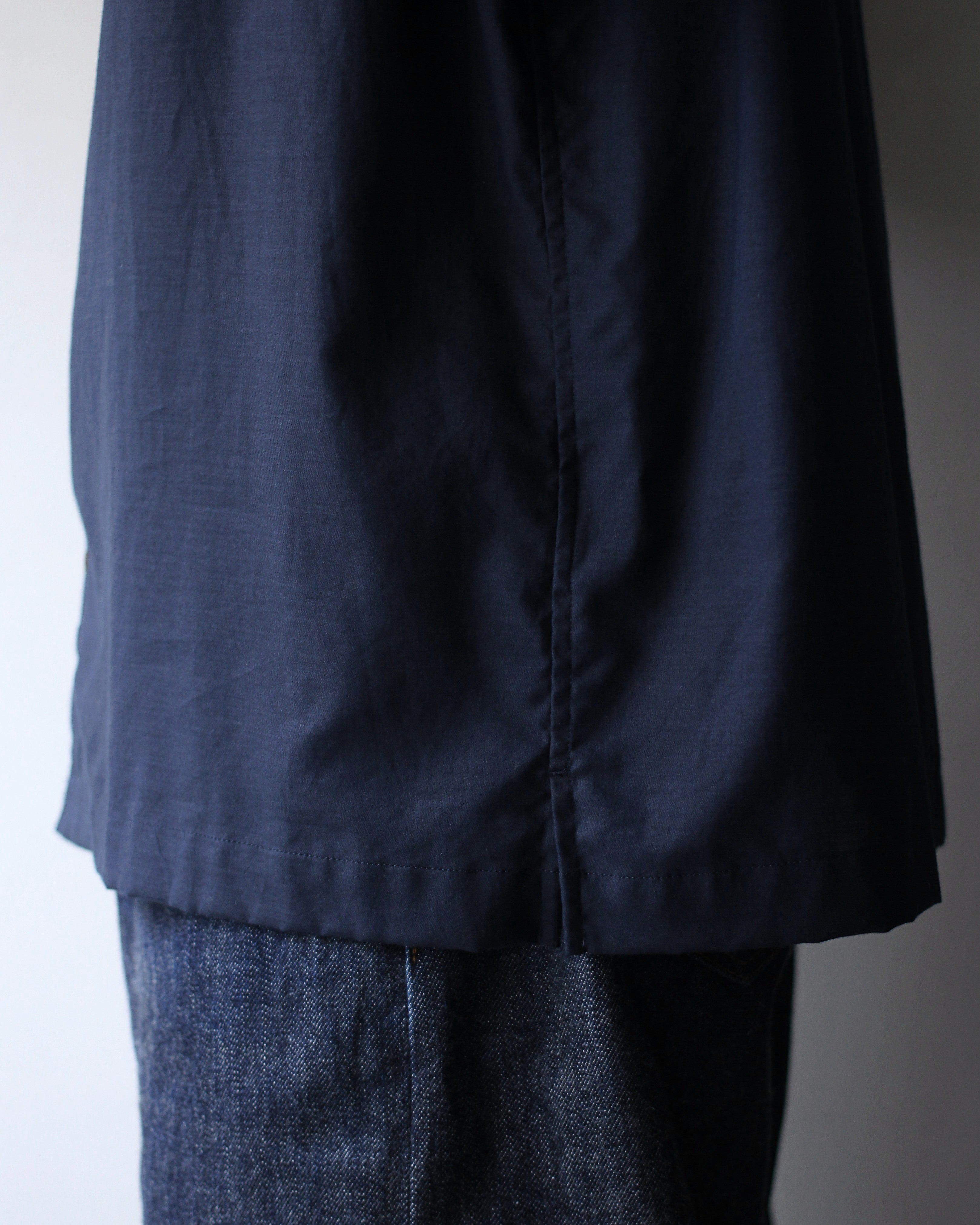 ULTERIOR/SILKY SOFT TWILL SHARK COLLAR SHIRT 