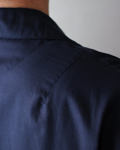 ULTERIOR/SILKY SOFT TWILL SHARK COLLAR SHIRT "NAVY"